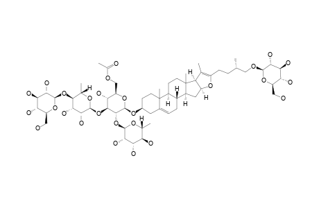 #70;26-O-BETA-D-GLUCOPYRANOSYL-3-BETA,26-DIHYDROXY-(25S)-FUROST-5,20(22)-DIENE-3-O-ALPHA-L-RHAMNOPYRANOSYL-(1->2)-[BETA-D-GLUCOPYRANOSYL-(1->4)]-ALPHA-L-RHAMNO