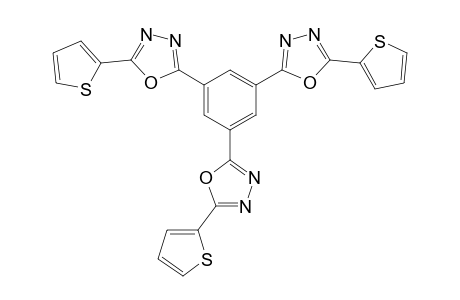 2-[3,5-bis(5-thiophen-2-yl-1,3,4-oxadiazol-2-yl)phenyl]-5-thiophen-2-yl-1,3,4-oxadiazole