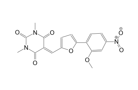 5-{[5-(2-methoxy-4-nitrophenyl)-2-furyl]methylene}-1,3-dimethyl-2,4,6(1H,3H,5H)-pyrimidinetrione