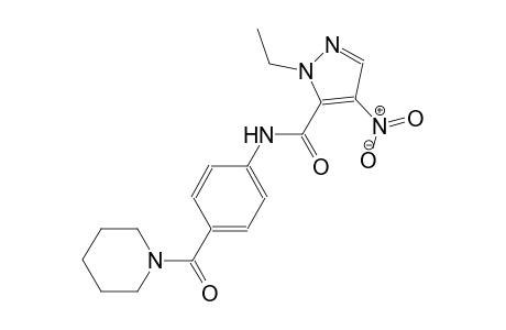 1-ethyl-4-nitro-N-[4-(1-piperidinylcarbonyl)phenyl]-1H-pyrazole-5-carboxamide