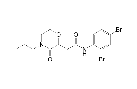 N-(2,4-dibromophenyl)-2-(3-keto-4-propyl-morpholin-2-yl)acetamide