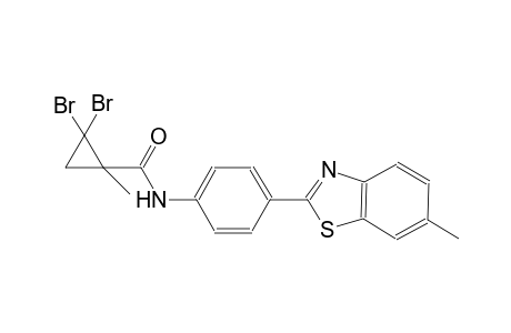 2,2-dibromo-1-methyl-N-[4-(6-methyl-1,3-benzothiazol-2-yl)phenyl]cyclopropanecarboxamide