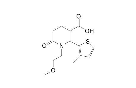 1-(2-Methoxyethyl)-2-(3-methylthiophen-2-yl)-6-oxopiperidine-3-carboxylic acid