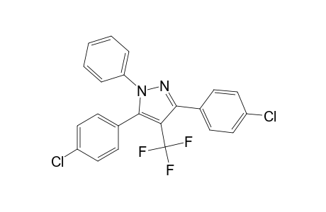 3,5-bis(4-chlorophenyl)-1-phenyl-4-(trifluoromethyl)pyrazole