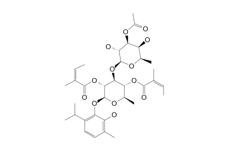 2-HYDROXYTHYMOL-3-O-(3-O-ACETYL-BETA-D-FUCOPYRANOSYL)-(1->3)-(2,4-DI-O-ANGELOYL)-BETA-D-QUINOVOPYRANOSIDE;MINOR-ISOMER