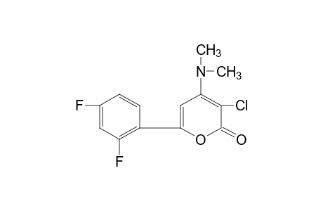 3-chloro-6-(2,4-difluorophenyl)-4-(dimethylamino)-2H-pyran-2-one