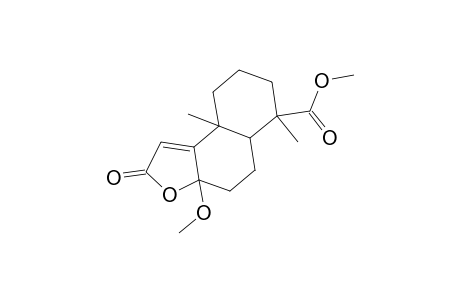 12,8-ALPHA-LACTONE_OF_19-METHYL-HYDROGEN-8-ALPHA-HYDROXY-8-BETA-METHOXY-13,14,15,16,17-PENTANORLABD-9(11)-ENE-12,19-DIOATE