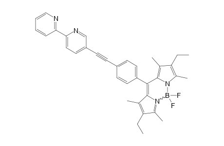 5-[ETHYNYLPHENYL-4''-[4''',4'''-DIFLUORO-8'''-(1''',3''',5''',7'''-TETRAMETHYL-2''',6'''-DIETHYL-4'''-BORA-3'''A,4'''A-DIAZA-S-INDACENE)]]-2,2'-BIPYRIDINE