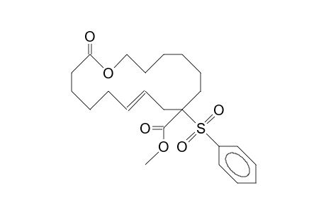 (E)-9-Benzenesulfonyl-9-carbomethoxy-15-hydroxy-6-pentadecenoic lactone