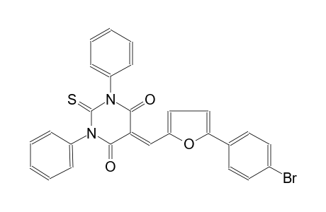 4,6(1H,5H)-pyrimidinedione, 5-[[5-(4-bromophenyl)-2-furanyl]methylene]dihydro-1,3-diphenyl-2-thioxo-