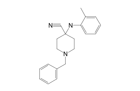 1-benzyl-4-(o-toluidino)isonipecotonitrile