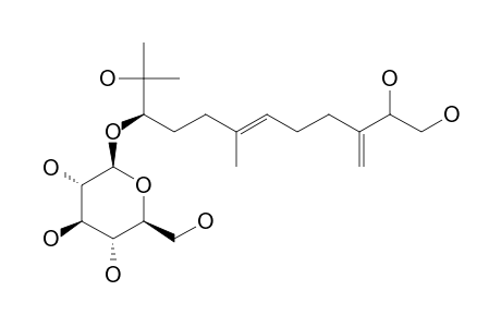 TRIKAMSESQUISIDE-A;(10R,6E)-7,11-DIMETHYL-3-METHYLENE-6-DODECAENE-1,2,10,11-TETRAOL-10-O-BETA-D-GLUCOPYRANOSIDE