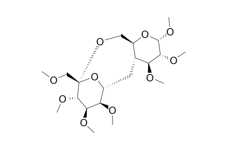 METHYL-(5'R)-5',6-ANHYDRO-(2',3',4',6'-TETRA-O-METHYL-ALPHA-D-LYXO-HEXOS-5'-ULOPYRANOSYL)-(1->4A)-2,3-DI-O-METHYL-4A-CARBA-ALPHA-D-GLUCOPYRANOSIDE