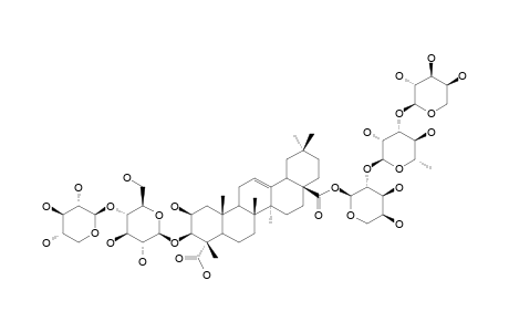 AGERATOSIDE-B2;3-O-[O-BETA-D-XYLOPYRANOSYL-(1->4)-BETA-D-GLUCOPYRANOSYL]-MEDICAGENIC-ACID-28-O-BETA-D-XYLOPYRANOSYL-(1->3)-O-ALPHA-L-RHAMNOPYRANOSY