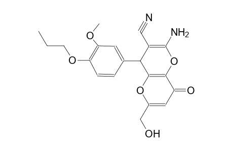 pyrano[3,2-b]pyran-3-carbonitrile, 2-amino-4,8-dihydro-6-(hydroxymethyl)-4-(3-methoxy-4-propoxyphenyl)-8-oxo-