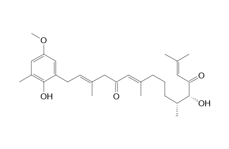 (5R,6R,10E,14E)-16-(5-methoxy-3-methyl-2-oxidanyl-phenyl)-2,6,10,14-tetramethyl-5-oxidanyl-hexadeca-2,10,14-triene-4,12-dione