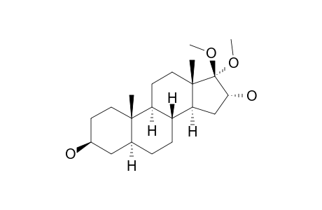 3-BETA,16-ALPHA-DIHYDROXY-17-DIMETHOXY-5-ALPHA-ANDROSTANE