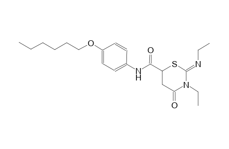 (2Z)-3-ethyl-2-[(Z)-ethylimino]-N-[4-(hexyloxy)phenyl]-4-oxotetrahydro-2H-1,3-thiazine-6-carboxamide