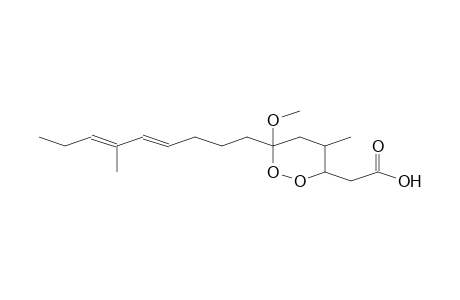 1,2-DIOXANE-3-ACETIC ACID, 6-METHOXY-4-METHYL-6-(6-METHYL-4,6-NONADIENYL)-