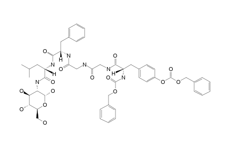 2-[N,O-BIS-[(BENZOYLOXY)-CARBONYL]-L-TRIOSYLGLYCYLGLYCYL-L-PHENYLALANYL-L-LEUCYLAMINO]-2-DEOXY-ALPHA-D-GLUCOPYRANOSE