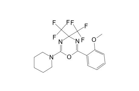 2-(2-Methoxy-phenyl)-6-piperidin-1-yl-4,4-bis-trifluoromethyl-4H-[1,3,5]oxadiazine