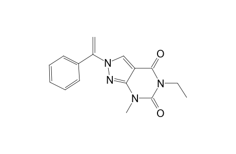 7-METHYL-5-ETHYL-2-BENZYLVINYL-PYRAZOLO-[3,4-D]-PYRIMIDINE-4,6(5H,7H)-DIONE