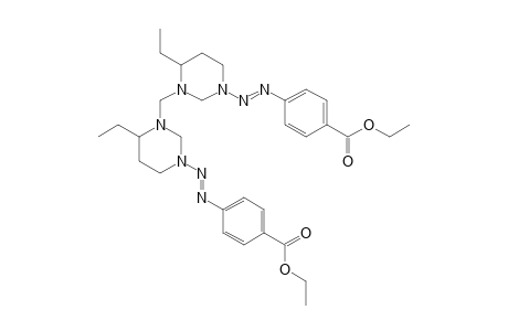 #1D;4-ETHYL-3-[[6-ETHYL-3-[2-(PARA-ETHOXYCARBONYLPHENYL)-1-DIAZENYL]-HEXAHYDRO-1-PYRIMIDINYL]-METHYL]-1-[2-(PARA-ETHOXYCARBONYLPHENYL)-1-DIAZENYL]-HEXAHYDROP