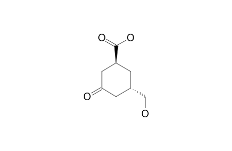 (+/-)-(1S*,3S*)-3-HYDROXYMETHYL-5-OXO-CYCLOHEXYL-CARBOXYLIC-ACID