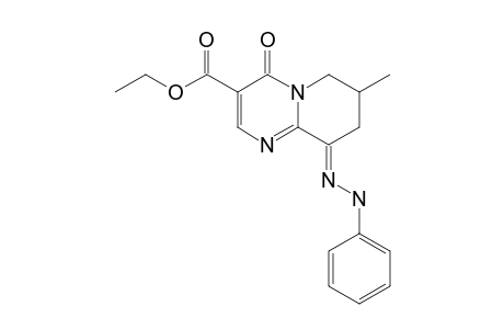 Z-ETHYL-9-PHENYLHYDRAZONO-7-METHYL-4-OXO-6,7,8,9-TETRAHYDRO-4H-PYRIDO-[1,2-A]-PYRIMIDINE-3-CARBOXYLATE