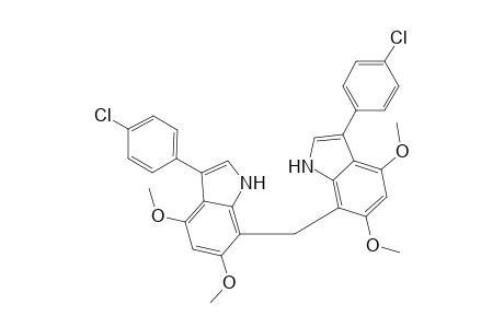 7,7'-Di(3-(4'-chlorophenyl)-4,6-dimethoxyindolyl)methane