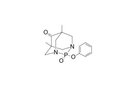 5,7-Dimethyl-2-oxo-2-phenoxy-1,3-diaza-phospha-tricyclo[3.3.1.13,7]decan-6-one