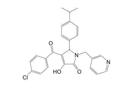 4-(4-chlorobenzoyl)-3-hydroxy-5-(4-isopropylphenyl)-1-(3-pyridinylmethyl)-1,5-dihydro-2H-pyrrol-2-one