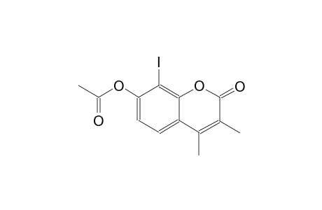 8-iodo-3,4-dimethyl-2-oxo-2H-chromen-7-yl acetate