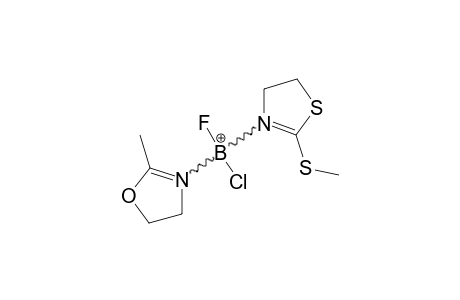 (2-METHYL-2-OXAZOLINE)-(2-(METHYLTHIO)-2-THIAZOLINE)-CHLORO-FLUORO-BORON-CATION