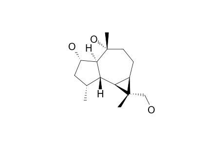 9,14-EXO-DIHYDROXYGLOBULOL ; (1S,2S,3S,4R,7R,8S,9S,11R)-3-HYDROXYMETHYL-3,7,11-TRIMETHYLTRICYCLO(6.3.0.02,4)UNDECANE-7,9-DIOL