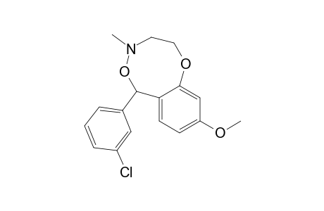 6-(3-CHLOROPHENYL)-9-METHOXY-4-METHYL-3,4-DIHYDRO-2H,6H-1,5,4-BENZODIOXAZOCINE