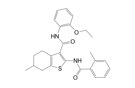 6-Methyl-N-o-phenetyl-2-(o-toluoylamino)-4,5,6,7-tetrahydrobenzothiophene-3-carboxamide