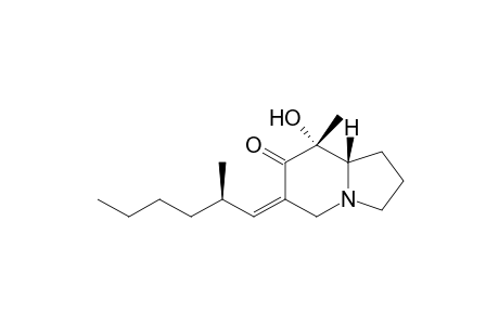 (8R,8aS)-8-Hydroxy-8-methyl-6-((Z)-2(R)-methylhexylidene)octahydroindolozin-7-one