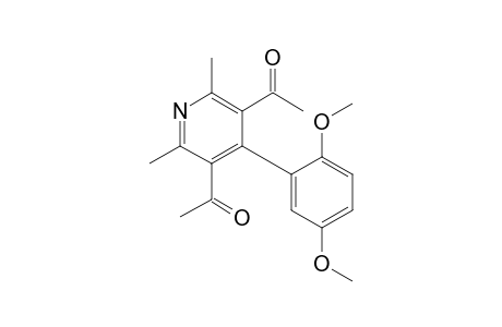 1-[4-(2,5-dimethoxyphenyl)-5-ethanoyl-2,6-dimethyl-pyridin-3-yl]ethanone