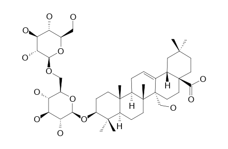 3-([O-BETA-D-GLUCOPRANOSYL-(1->6)-BETA-D-GLUCOPYRANOSYL]-OXY)-27-HYDROXY-OLEAN-12-EN-28-OIC-ACID