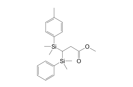 (3RS)-Methyl 3-dimethyl(4-methylphenyl)silyl-3-dimethyl(phenyl)silylpropionate