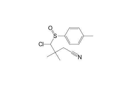 4-Chloro-3,3-dimethyl-4-(p-tolylsulfinyl)butanenitrile