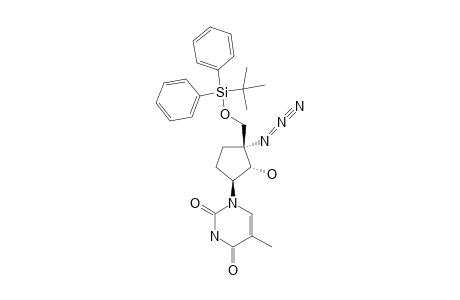 (+/-)-(1'-ALPHA,2'-ALPHA,3'-BETA)-1-[1-AZIDO-1-([(TERT.-BUTYLDIPHENYLSILYL)-OXY]-METHYL)-2-HYDROXY-3-CYCLOPENTYL]-THYMINE