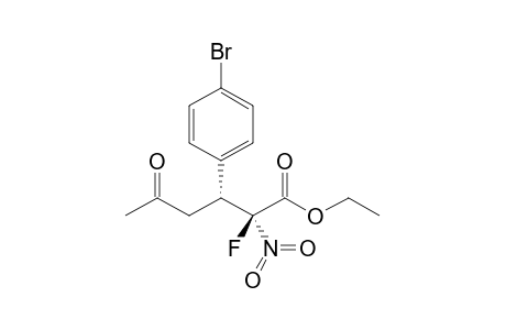 (2S,3R)-Ethyl 2-fluoro-2-nitro-3-(4-bromophenyl)-5-oxohexanoate