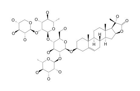 #1;3-O-[ALPHA-L-RHAMNOPYRANOSYL-(1->2)-O-[BETA-D-XYLOPYRANOSYL-(1->2)-O-ALPHA-L-RHAMNOPYRANOSYL-(1->4)]-BETA-D-GLUCOPYRANOSYL]-(BETA-SYCOPHANTETRAOSYL)-20S-3-B