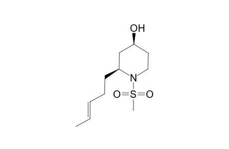 (2S,4S) 1-(Methylsulfonyl)-2-(pent-3'-enyl)piperidin-4-ol