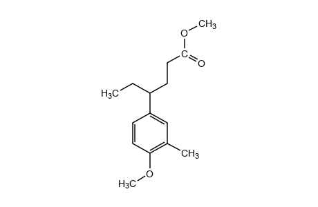 4-(4-methoxy-m-tolyl)hexanoic acid, methyl ester