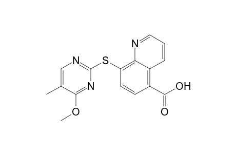 4-METHOXY-5-METHYL-2-[(5-CARBOXY-8-QUINOLYL)-THIO]-PYRIMIDINE