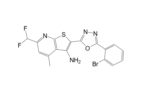 2-[5-(2-bromophenyl)-1,3,4-oxadiazol-2-yl]-6-(difluoromethyl)-4-methylthieno[2,3-b]pyridin-3-amine