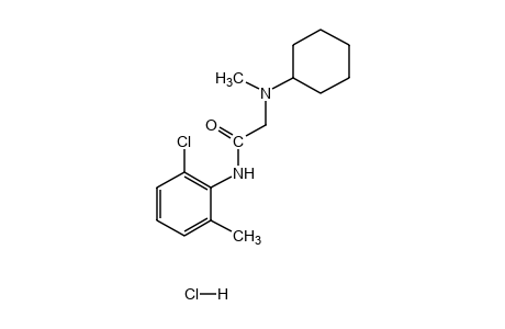 6'-chloro-2-(cyclohexylmethylamino)-o-acetotoluidide, monohydrochloride